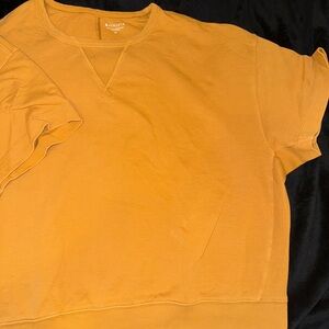 Athleta Golden Short-Sleeve Sweatshirt